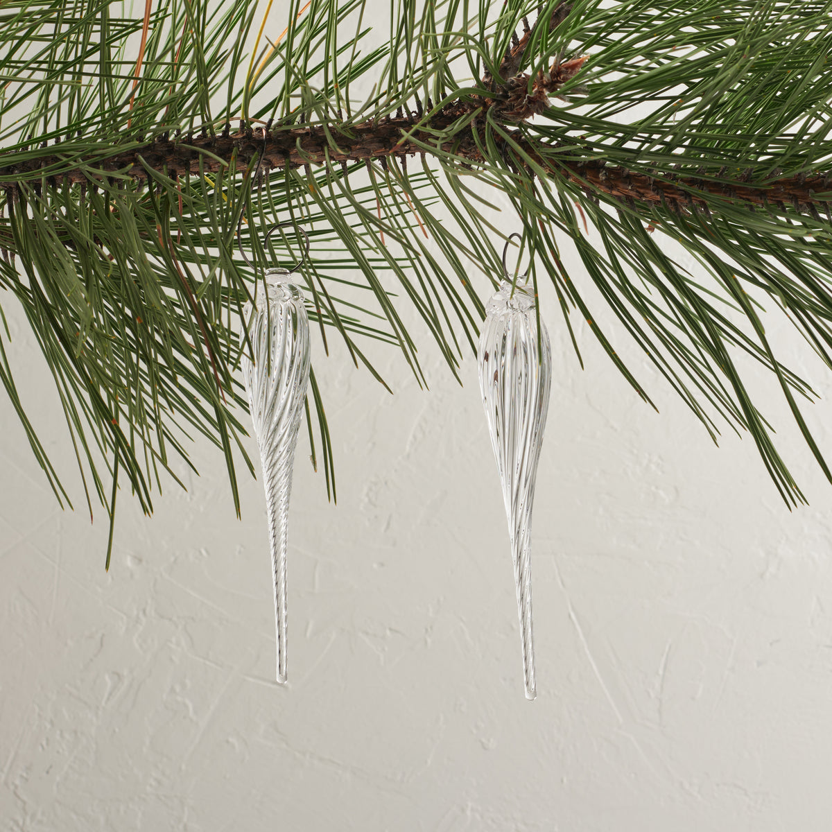 Optic Icicle Ornament in Gift Box - Set of 2