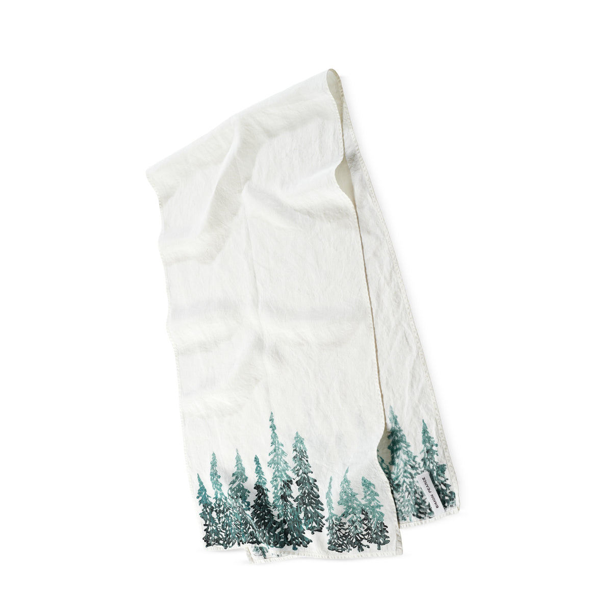 Pine Forest Holiday Linen Runner - 67 Inch