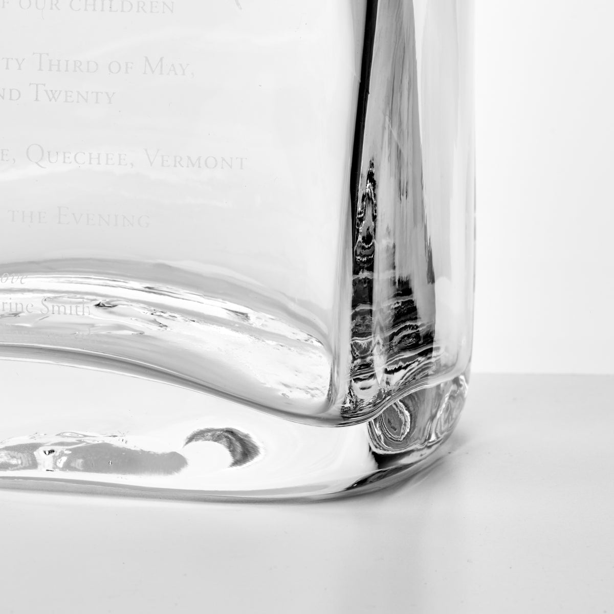 Engraved Weston Vase - L with Wedding Invitation